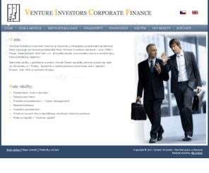 vicf.cz: Venture Investors Corporate Finance Praha | vicf.cz
Fúze a akvizice, prodej firem, restrukturalizace, investiční poradenství, financování podniku, rizikový kapitál, Venture Investors v Praze