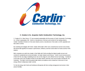 carlinu.biz: Carlin Combustion Technology Burners Controls and Ignitors - Home Page
Carlin Combustion Technology, the industry's technological leader in oil and gas, commercial and residential burners, ignitors and controls.