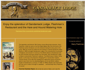 gandamacklodge.co.uk: Gandamack Lodge, Kabul-Afghanistan
Enjoy the splendour of Gandamack Lodge, Flashmans Restaurant and the Hare and Hound Watering Hole
