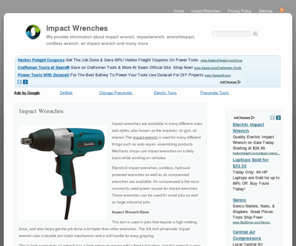 impact-wrench.net: Impact Wrenches
Give you reliable information, review and guide about impact wrenches, impactwrench, wrenchimpact, air impact wrench, cordless wrench, impactor, air wrench, air gun, and many more.