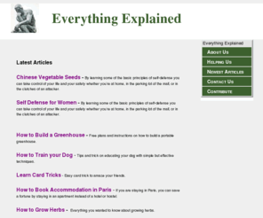 explained.org.uk: How to do do things Explained - the site that tries to explain how to do things in interesting FREE articles
About Everything Explained - How to do do things Explained - the site that tries to explain how to do things in interesting FREE articles
