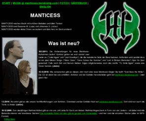 manticess.de: | www.manticess.de | MANTICESS | pop music |
Manticess. Popmusik. This site is Manticess!