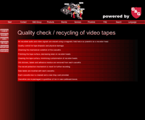 tapecheck.co.uk: Tape Check, Kwaliteitscontrole hergebruik videobanden
Tape Check Europe, Kwalititeitscontrole hergebruik professionele videobanden. You Can Save A Lot Of Money !.....