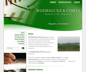 rodriguez-corts.com: RODRÍGUEZ & CORTS - ASESORÍA DE EMPRESAS - Inicio
RODRÍGUEZ & CORTS Asesores, empresa que desarrolla su actividad profesional en las áreas de la consultoría y asesoría de empresas.