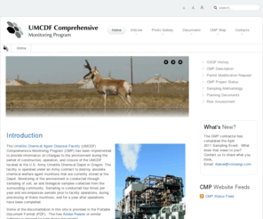 umatilla-cmp.org: CMP Homepage
UMCDF CMP Comprehensive Monitoring Program UMCD Environmental