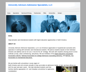 universityadvisors.net: Admission Specialists - Home
Admission Specialists Home Page