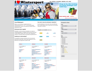 ilovewintersport.com: I Love Wintersport! - De wintersport prijs vergelijker met de goedkoopste aanbieders
 I love wintersport is de wintersport prijs vergelijker voor alle nederlandse aanbieders van wintersport vakanties.