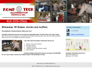 komptechautomotive.com: Brakes,shocks, and mufflers Milwaukee WI
Komptech Automotive Service Inc provides emission testing to Milwaukee, WI.Call 414-257-2090.