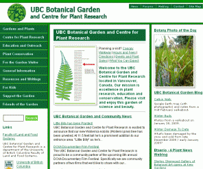 ubcbotanicalgarden.org: UBC Botanical Garden and Centre for Plant Research
UBC Botanical Garden and Centre for Plant Research is located in Vancouver, British Columbia, Canada.