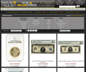 dallascoins.com: Rare Coins & Currency | DGSE.com
Shop Rare Coins & Currency, Gold Coins, Silver Coins, Copper-Nickel Coins, Rare Currency, PCGS, NGC, ANACS and Raw