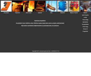 taneryazan.com: Konstruktor Taner YAZAN
Konstrüktör Taner YAZAN, Çelikhane, Haddehane, Çimento Fabrikaları Ekipman ve makinaları,Vinç, redüktör ve çeşitli makina, çeşitli makine tasarım, projelendirme, imalat ve montaj yapmaktadır