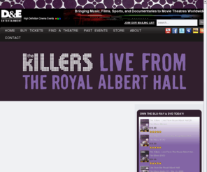 thekillersliveatroyalalberthall.com: THE KILLERS ‘LIVE FROM THE ROYAL ALBERT HALL’
Fans will appreciate how faithful the film is to the band's sight and sound in full HD and 5.1 Surround Sound.  