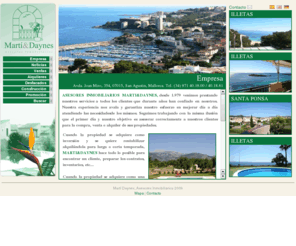 inmobiliariamyd.com: Inmobiliaria Mallorca- Marti & Daynes- Ventas y Alquileres- Apartamentos, pisos, chalets, villas, fincas rústicas, solares en Mallorca.
ventas,alquileres,pisos,casas,calvia,palma,mallorca,baleares,inmobiliaria