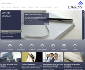 matrix.ag: IT Consulting IT Systemhaus Managed Services München | matrix technology AG
Welche Faktoren beeinflussen die Providerauswahl und die IT-Kosten? Welche IT-Kennzahlen sind für die IT-Steuerung relevant? Und in welcher Größenordnung bewegen sie sich? Diesen und weiteren Fragen widmet sich das kostenlose matrix Whitepaper "IT-Kennzahlen aus der Praxis".