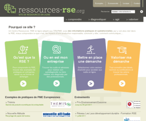 ressources-rse.org: ressources-rse.org | Accueil
Le poids des entreprises dans la production de richesse, les impacts économiques, sociaux et environnementaux de leurs activités. Vous donnez l'accès à l'ensemble des informations disponibles !