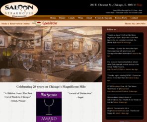 saloonsteakhouse.com: Saloon Steakhouse :: 200 E. Chestnut Street, Chicago, IL :: 312-280-5454
