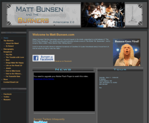 mattbunsen.com: Welcome to Matt Bunsen.com | Matt Bunsen and the Burners
