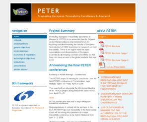 eu-peter.org: PETER - Promoting European Traceability Excellence & Research - home page
PETER - EU project