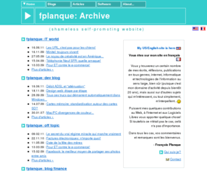 fplanque.net: François Planque [FR] - fplanque: Archive
François PLANQUE - Archive (shameless self-promoting website)