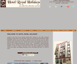 hotelroyalholidays.com: Hotel Royal Holidays, New Delhi Budget Hotels, Karol Bagh Hotels, 3 Star Hotels Delhi
Hotel Royal Holidays providing international quality hospitality services for more than a decade to tourists from all over the world.