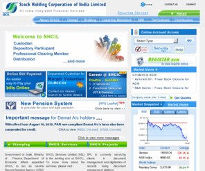 stock holding corporation of india online trading