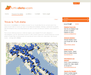 tuttiadieta.com: Tutti a Dieta
Guida per chi cerca una dieta per dimagrire o per vivere una vita piu' sana. Potrai trovare dietologi, nutrizionisti ed esperti dell'alimentazione che ti sapranno dare un aiuto concreto per risolvere i tuoi problemi di linea.