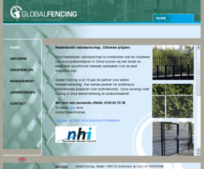 globalfencing.nl: Global Fencing - HEKWERK NEDERLANDS VAKMANSCHAP......CHINESE PRIJZEN
Global Fencing - HEKWERK NEDERLANDS VAKMANSCHAP......CHINESE PRIJZEN