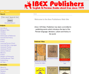 ibexpub.com: Ibex Publishers, English & Persian Books about Iran since 1979
Ibex Publishers, English & Persian Books about Iran since 1979