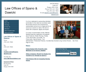 lifecareofmassachusetts.org: Law Offices of Spano & Dawicki
Our firm is dedicated to representing individuals and families for their elder law and estate needs. We provide extensive and comprehensive representation and serve as a single point for all resources, Elder Law Answers, information about Medicaid planning, Medicare and nursing home rights.