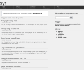 syr.se: syr | Information och nyheter om syr
Description