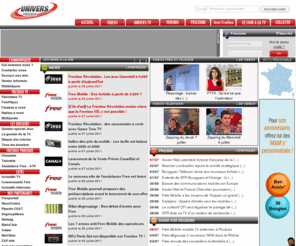 universfreebox.com: Univers Freebox : Toute l'actualité de Free et sa Freebox, FreeboxTV, HD, FTTH, des télécoms et bien plus encore...
Toute l'actualite et les exclusivites de Free et sa Freebox et bien plus encore...