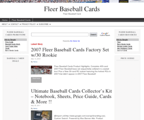 fleerbaseballcards.com: Fleer Baseball Cards
Fleer Baseball Card