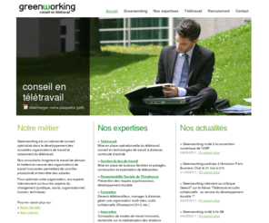 greenworking.fr: Greenworking - Conseil en télétravail
Greenworking est un cabinet de conseil spécialisé dans le développement des nouvelles organisations de travail et notamment du télétravail.