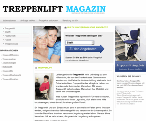 treppenlift-magazin.de: Treppenlift - Preise, Anbieter und Infos zu Treppenlifte
Viele Informationen und unabhängige Tipps zu einem Treppenlift, die vor allem dabei helfen, den besten Anbieter zu finden.