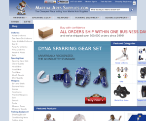 martialartsales.com: Martial Arts Supplies at the cheapest prices on the planet
Martialartssupplies.com is an online leader in martial arts supply and gear. Uniforms and gear for Karate, Judo, Aikido, Tae Kwon Do, Kung fu and others can be found here.