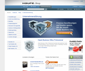 unternehmeroffice.info: Unternehmensführung - Shop - haufe.de
haufe.de bietet News & Tipps, Newsletter, Software, Online-Produkte und Fachmedien zu Steuern, Personal, Finanz- und Rechnungswesen, Recht, Immobilien, Computer, Management & Betriebswirtschaft, Geldanlage, GmbH, Marketing, Verein