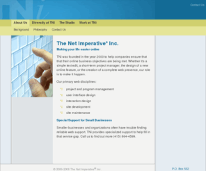 imperative.net: TNi
TNi. Full-service web: design, development and staffing.