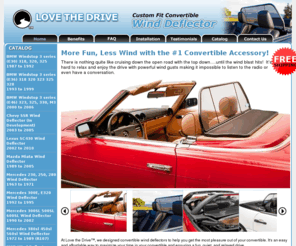 lovethedrive.info: Love The Drive Convertible Wind Deflector, Convertible Windscreen, Convertible Windstop, Convertible Wind Blocker
Wind Deflector, Windstop, Windscreen, Wind Screen, Wind Blocker, Wind Baffle, Wind Spoiler, Convertible, Air blocker, Air Deflector