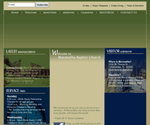 mbctal.org: Home - Maranatha Baptist Church - Tallahassee FL
Maranatha Baptist Church Tallahassee FL 32303