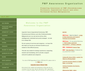 pmpawareness.org: PMP Awareness Organization
Promoting Awareness of PMP (Pseudomyxoma Peritonei), Appendiceal Cancer and other Peritoneal Surface Malignancies