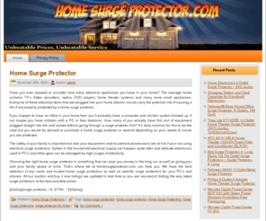 homesurgeprotector.com: Home Surge Protector
Protect your home electrical appliances by using a good Home Surge Protector, Surge Protection Filtration,