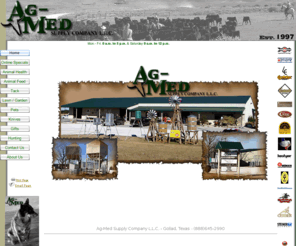 agmedsupply.com: Ag Med Supply - Goliad Texas
Agriculture Medical and feed supply retail store located in Goliad Texas. Offers Ag Med supplies to cattleman, and ranchers. 