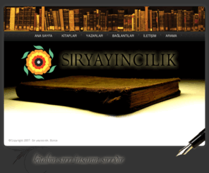 siryayincilik.com: Sır yayıncılık - ANA SAYFA
Sir Yayincilik