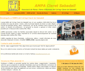 ampaclaret.com: AMPA Claret Sabadell
Web de l'Associació de Mares i Pares d'Alumnes del Col·legi Claret de Sabadell