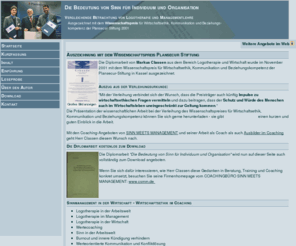 sinnmanagement.com: Die Bedeutung von Sinn für Individuum und Organisation - eine Diplomarbeit zum Download
Sie erhalten einen Einblick in die ausgezeichnete Diplomarbeit von Markus Classen sowie die ganze Arbeit zum kostenlosen Download