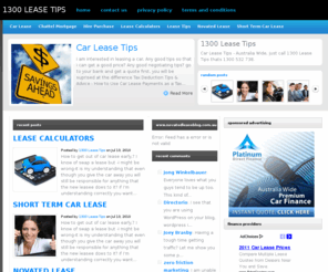 1300leasetips.com.au: 1300 Lease Tips
Car Lease Tips and Information