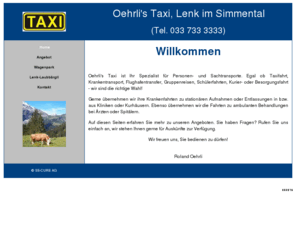 oehrlitaxi.com: -- Oehrli Taxi, Lenk im Simmental --
Oehrli Taxi, Lenk im Simmental