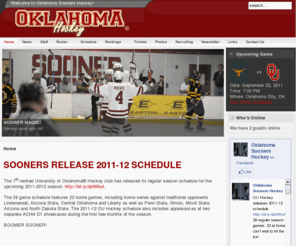 ouhockey.com: The Official University of Oklahoma® Hockey Website - Home
The Official University of Oklahoma® Hockey Website