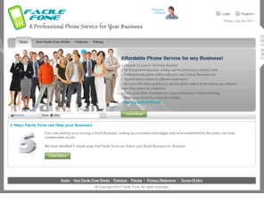 facilefone.com: Facile Fone >  Home
Virtual Phone System, Voicemail, Toll Free Numbers - Facile Fone Virtual PBX