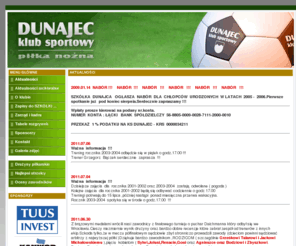 klubdunajec.pl: DUNAJEC Klub Sportowy - Aktualności
DUNAJEC klub sportowy, piłka nożna, szkółka piłkarska, Nowy Sącz